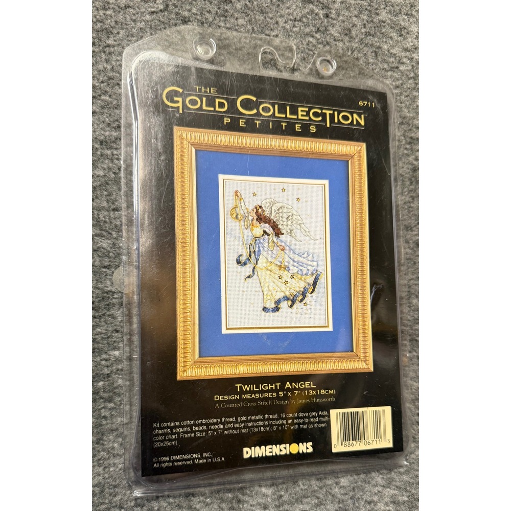 Dimensions Gold Collection Petites Twilight Angel Cross Stitch Kit 6711 Vintage